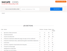 Tablet Screenshot of codes-naf.com